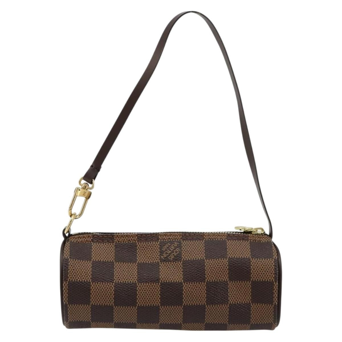 Louis Vuitton Papillon Pochette Damier Brown Canvas Clutche & Pouche Bag (Pre-Owned)