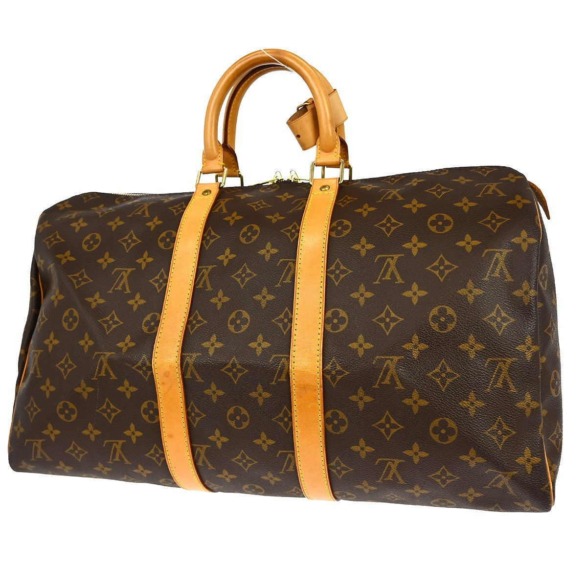 Louis Vuitton Keepall Bag Monogram Canvas Brown Canvas Travel Bag Bag (Pre-Owned)