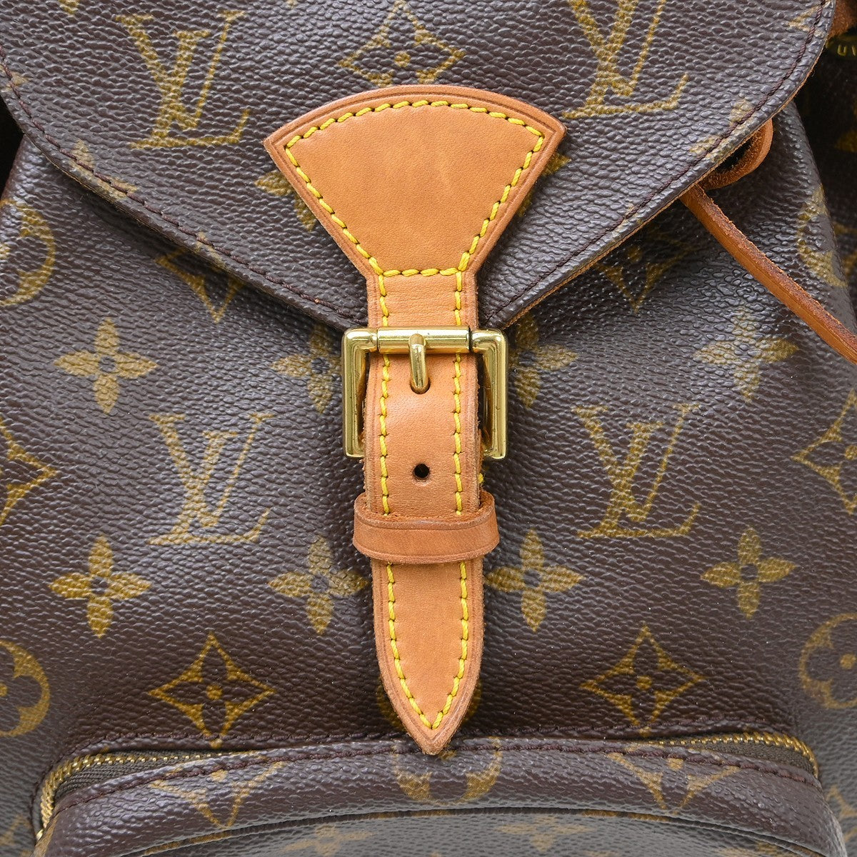 Louis Vuitton Montsouris Backpack Monogram Canvas Brown Canvas Backpack Bag (Pre-Owned)
