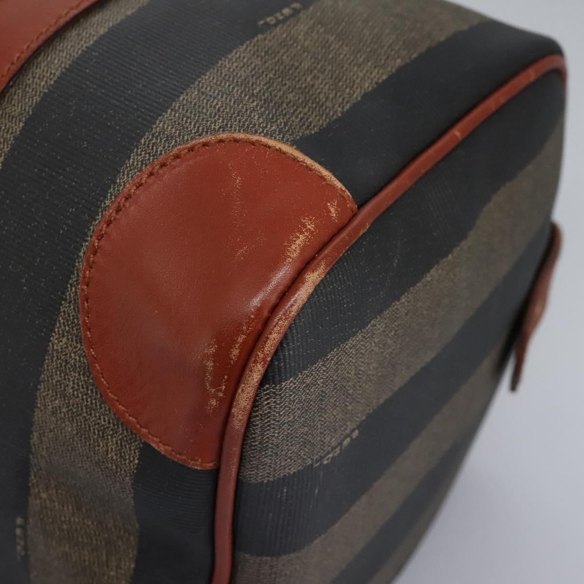 Fendi Vintage Pequin Convertible Boston Bag Coated Canvas Multicolour Canvas Travel Bag Bag (Pre-Owned)