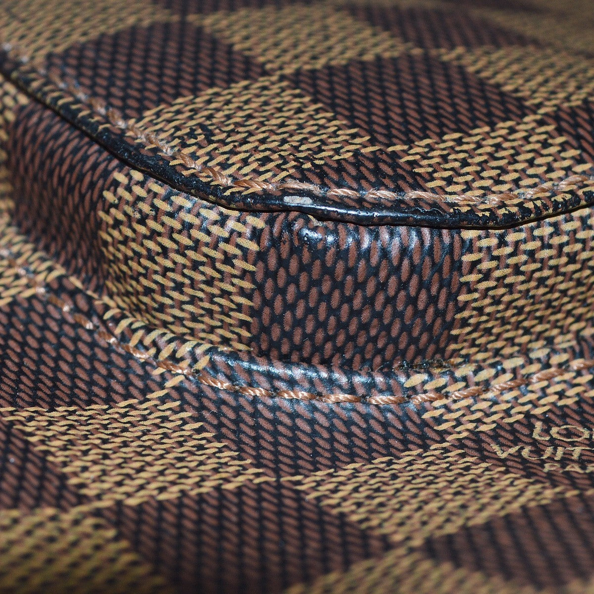 Louis Vuitton Olav Handbag Damier Brown Canvas Shoulder Bag Bag (Pre-Owned)