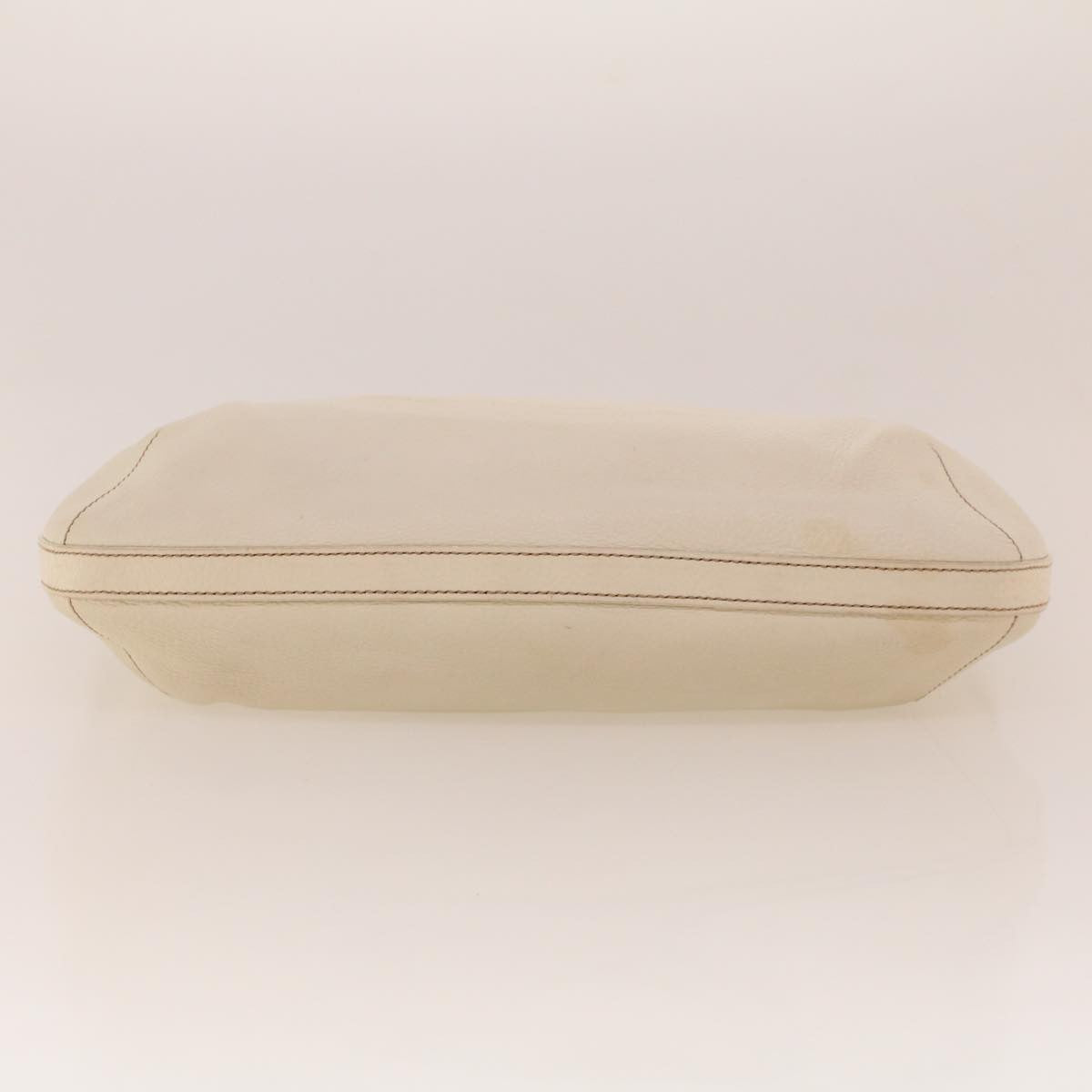 Prada Vintage Shoulder Bag Leather White Leather Shoulder Bag Bag (Pre-Owned)