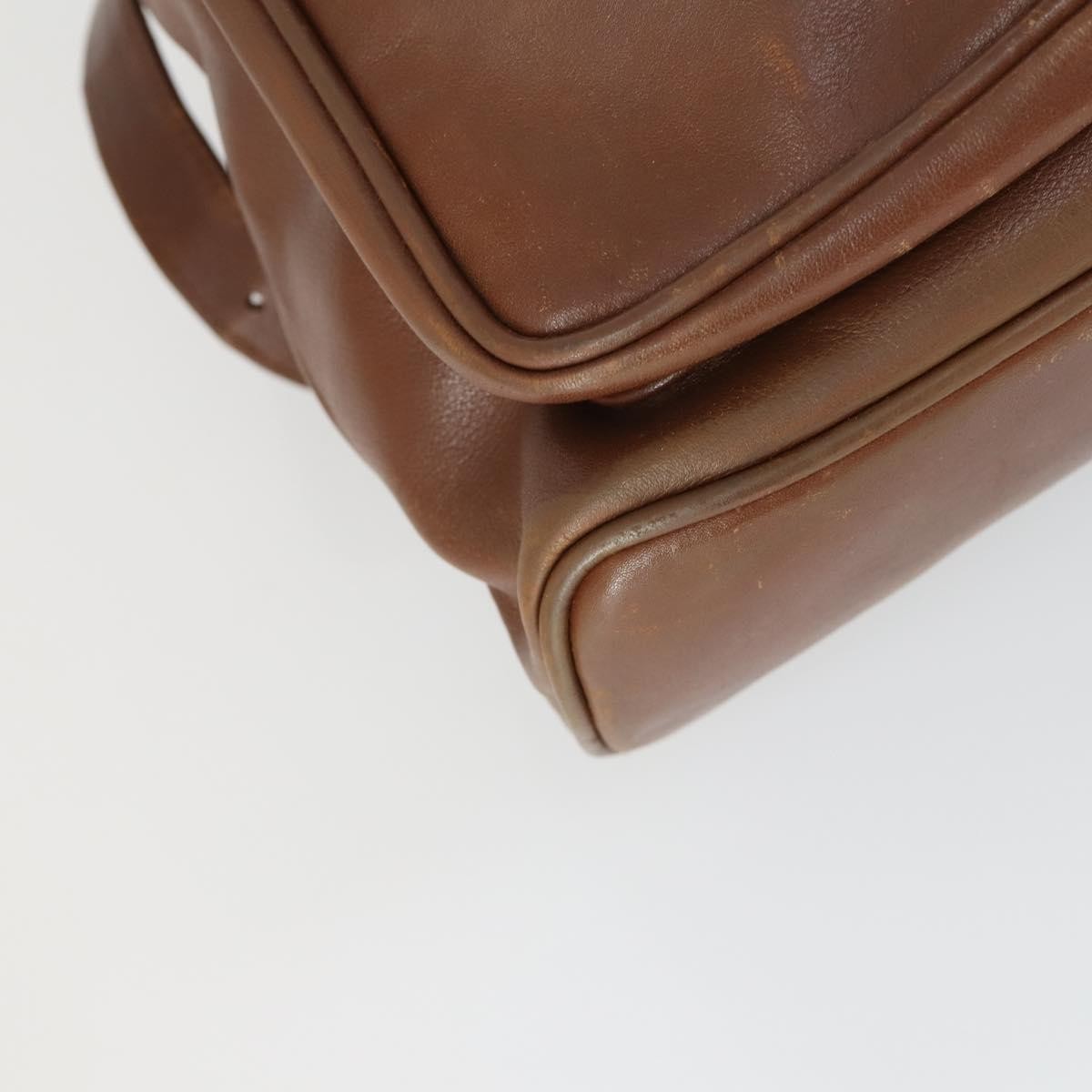 Gucci Vintage Bamboo Backpack Leather Brown Leather Backpack Bag (Pre-Owned)