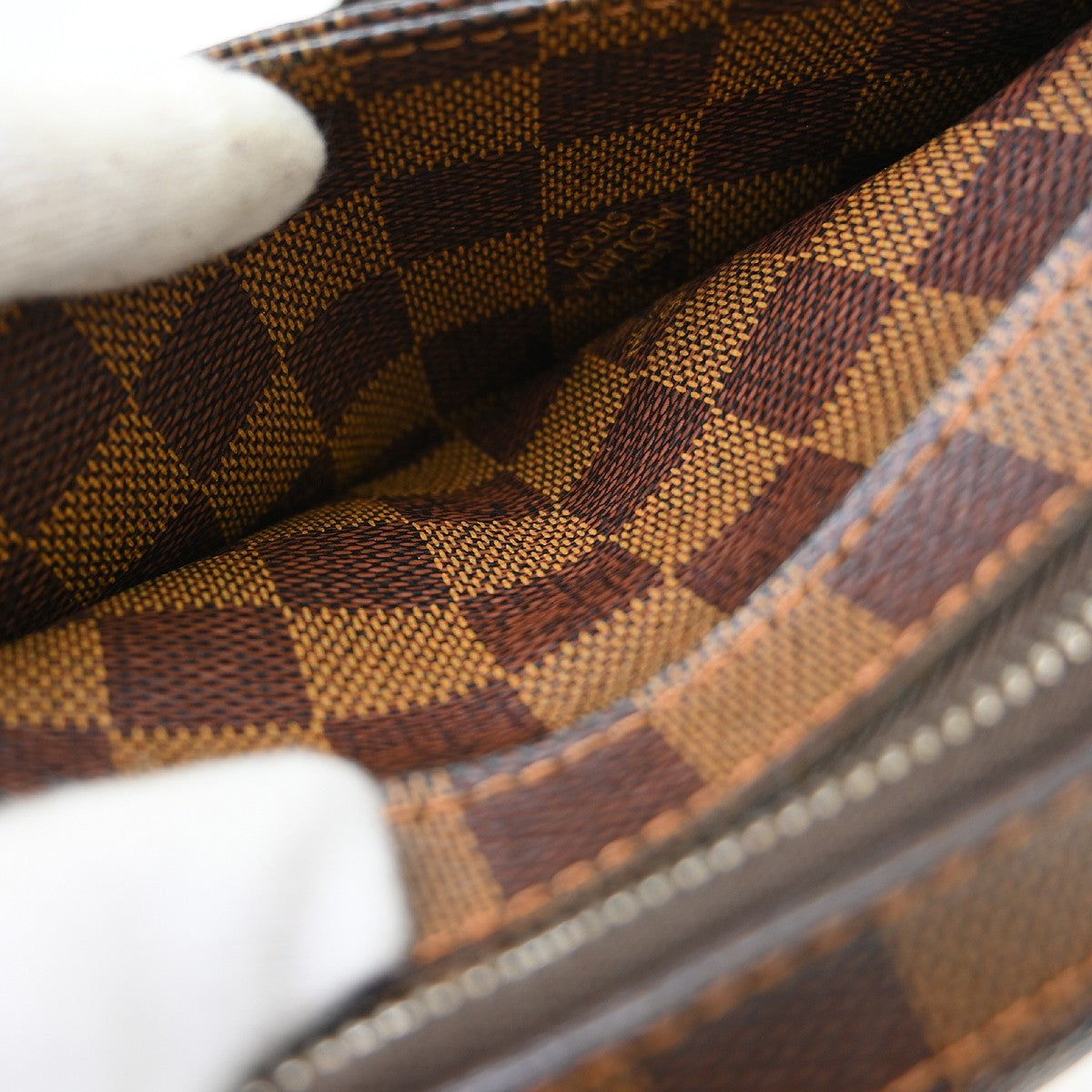 Louis Vuitton Geronimos Waist Bag Damier Brown Canvas Shoulder Bag Bag (Pre-Owned)