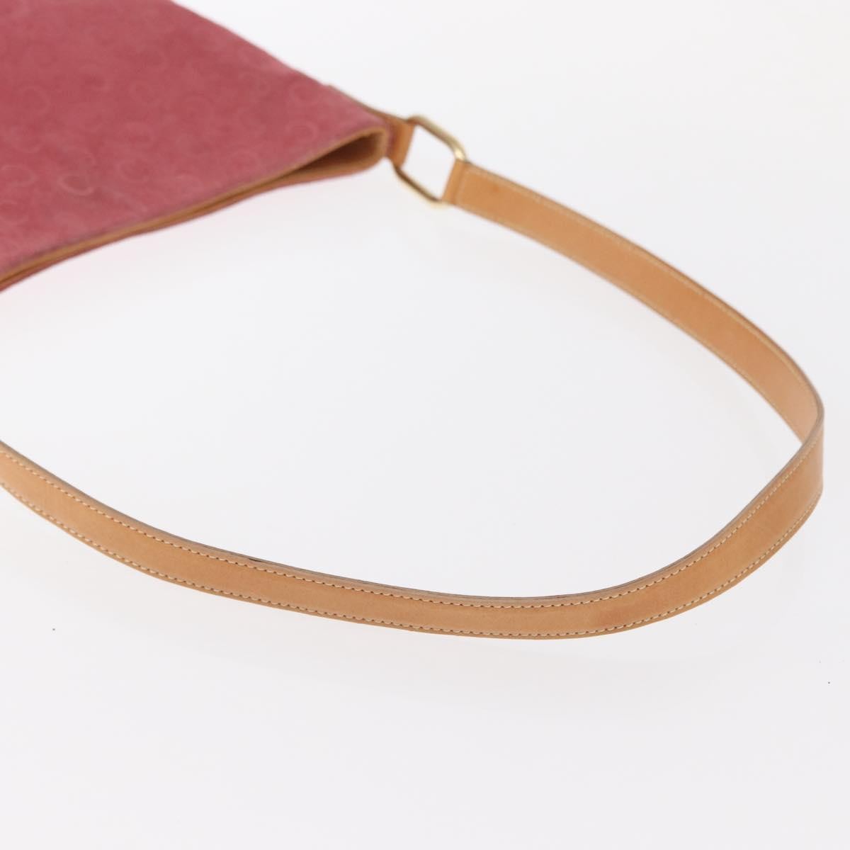 Celine C Macadam Shoulder Bag Suede Pink Suede Shoulder Bag Bag (Pre-Owned)