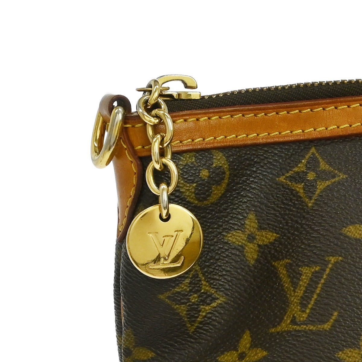 Louis Vuitton Palermo Handbag Monogram Canvas Brown Canvas Tote Bag Bag (Pre-Owned)