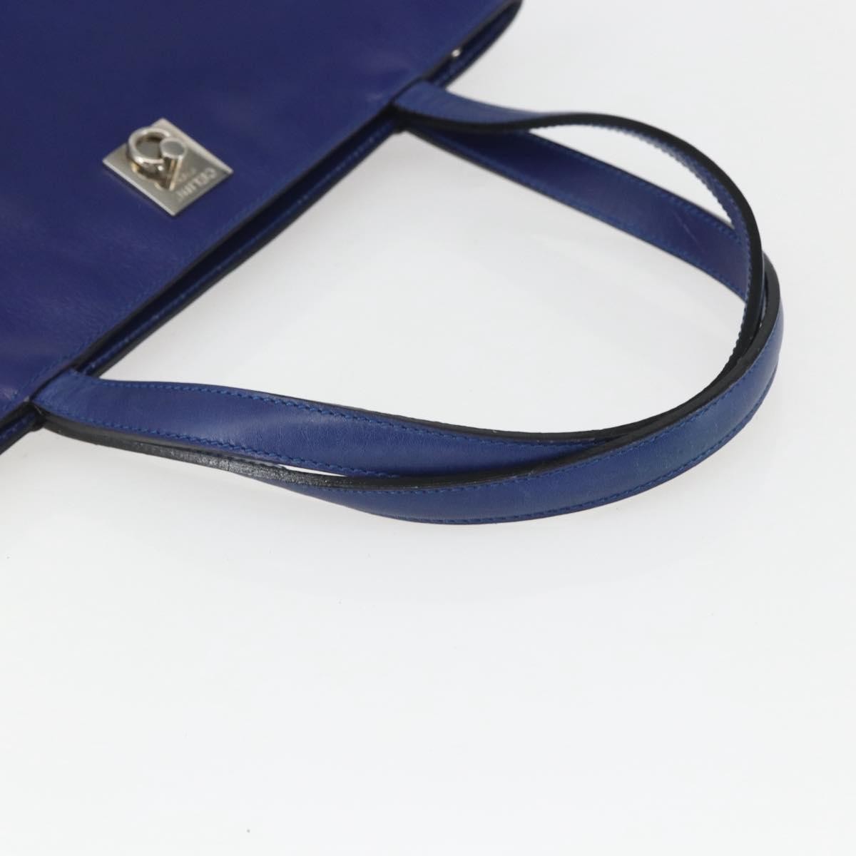 Celine Handbag Leather Blue Leather Handbag (Pre-Owned)