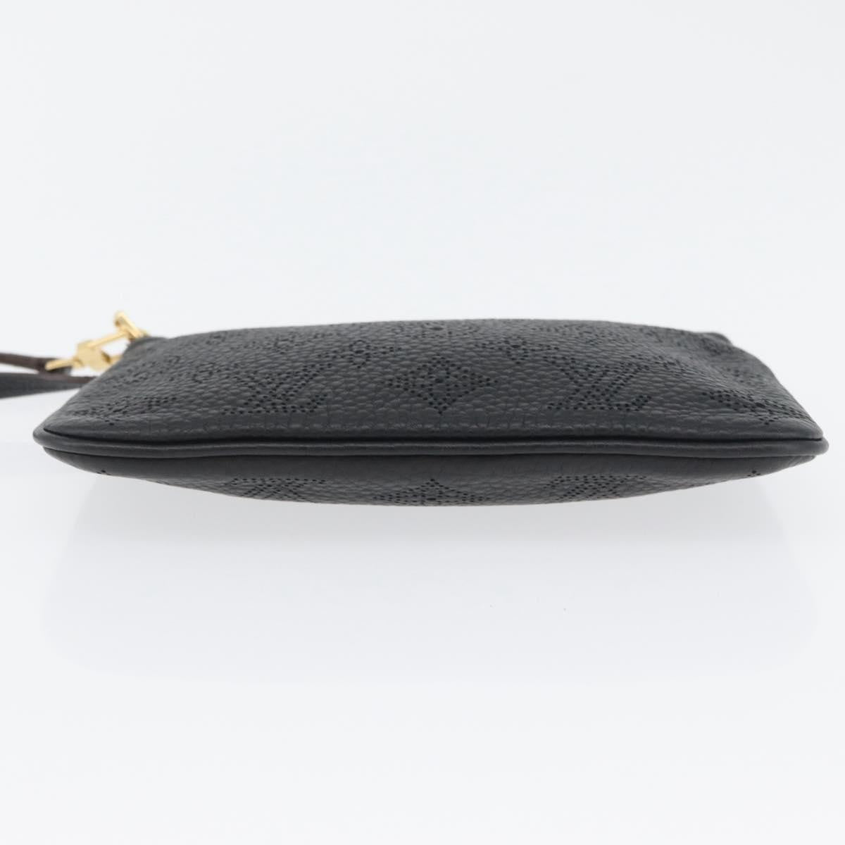 Louis Vuitton Selene Pochette Mahina Leather Black Leather Clutche & Pouche Bag (Pre-Owned)