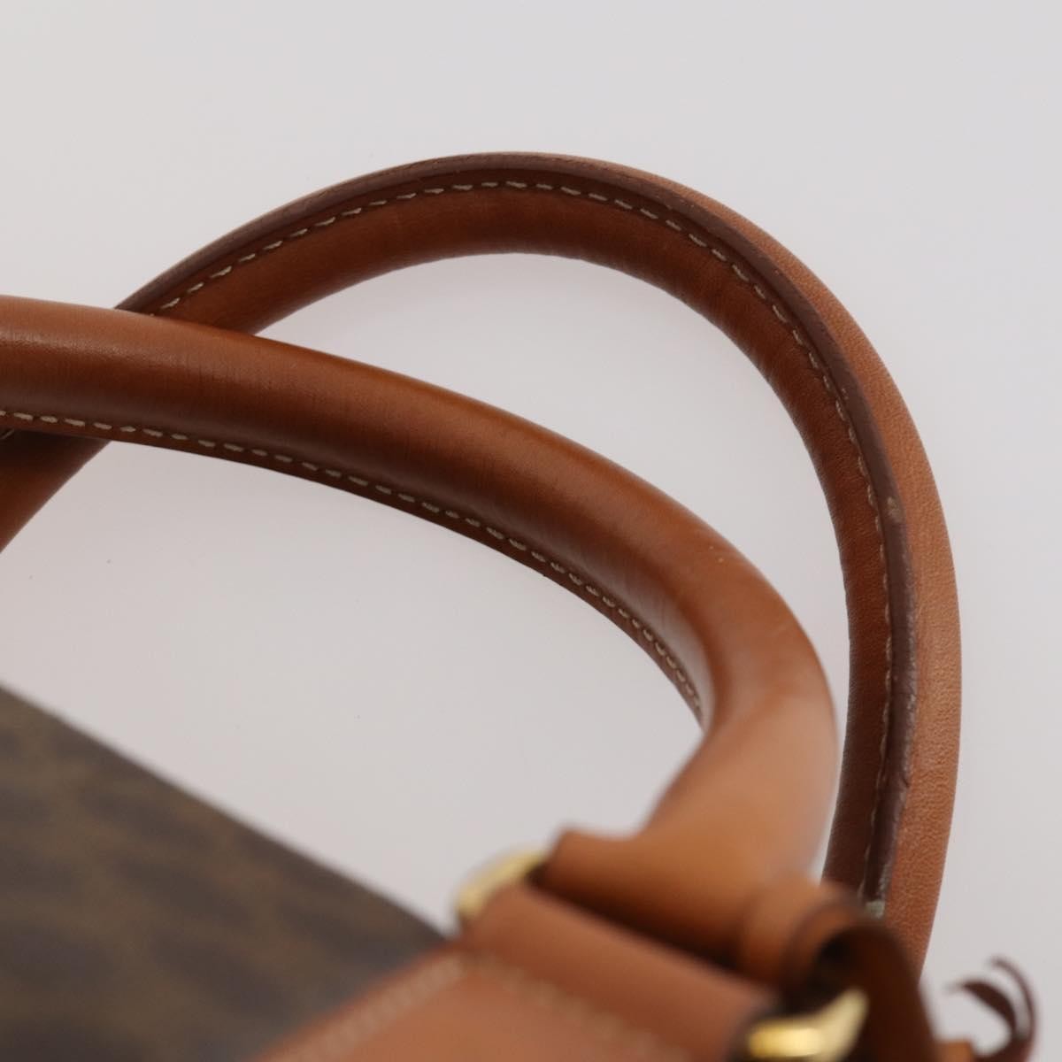 Celine Vintage Duffle Bag Canvas And Leather Brown Canvas Travel Bag Bag (Pre-Owned)