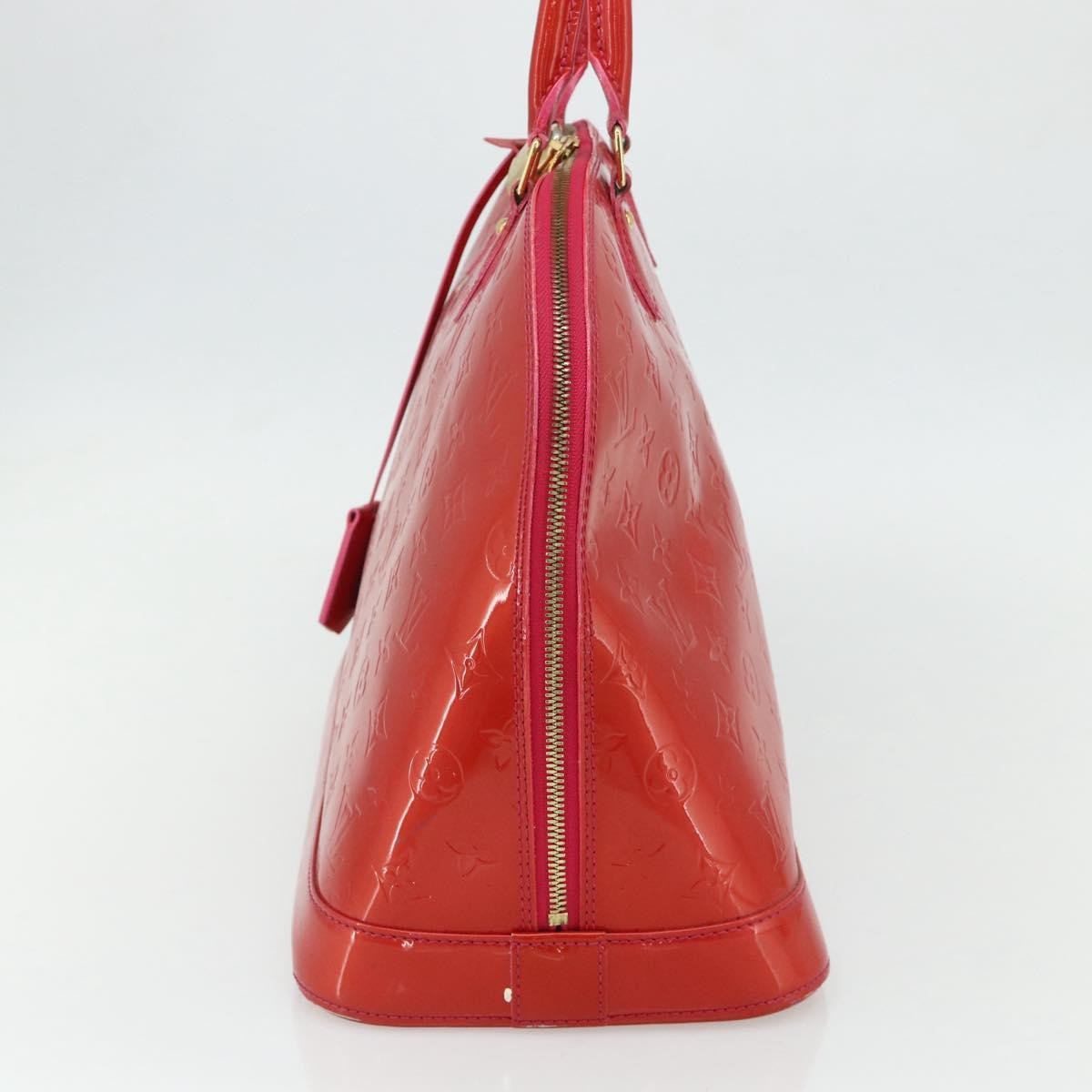 Louis Vuitton Alma Handbag Monogram Vernis Red Patent_Leather Handbag (Pre-Owned)