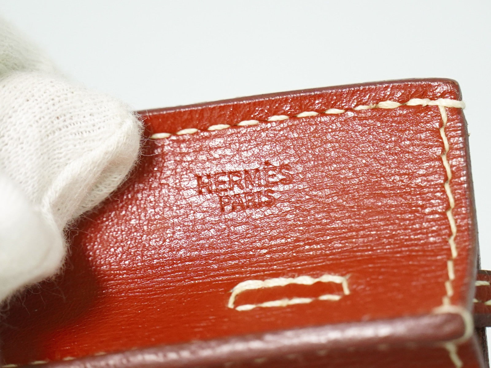 Hermes Onimaitou Pochette Box Calf Brown Leather Clutche & Pouche Bag (Pre-Owned)