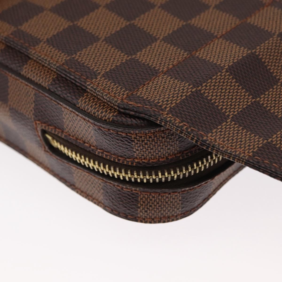 Louis Vuitton Geronimos Waist Bag Damier Brown Canvas Shoulder Bag Bag (Pre-Owned)