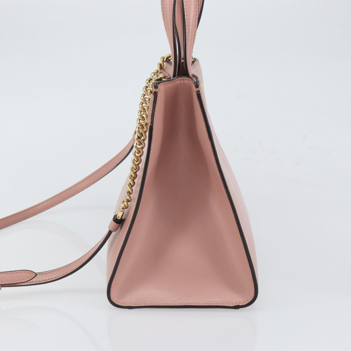 Salvatore Ferragamo Vara Bow Top Handle Convertible Tote Leather Pink Leather Tote Bag Bag (Pre-Owned)