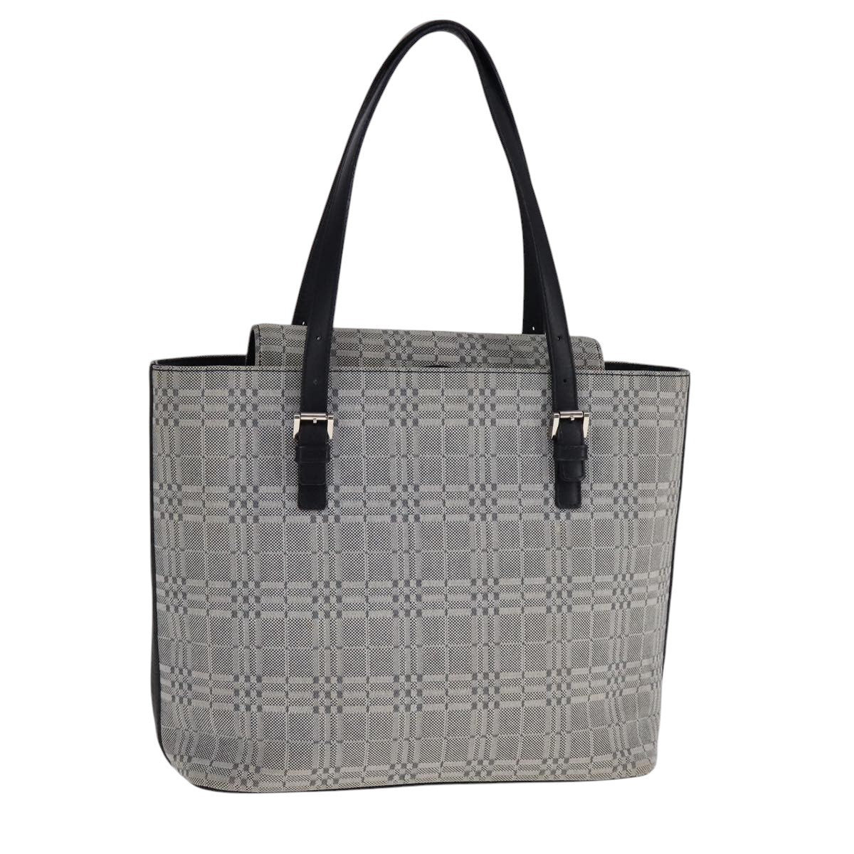 Burberry Vintage Tote Bag Canvas Gray Canvas Tote Bag Bag (Pre-Owned)