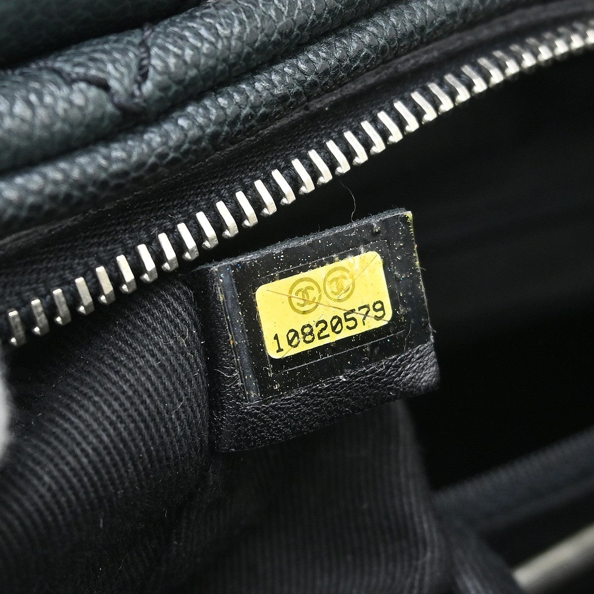 Chanel Outdoor Ligne Doctor Bag Quilted Caviar Black Leather Handbag (Pre-Owned)
