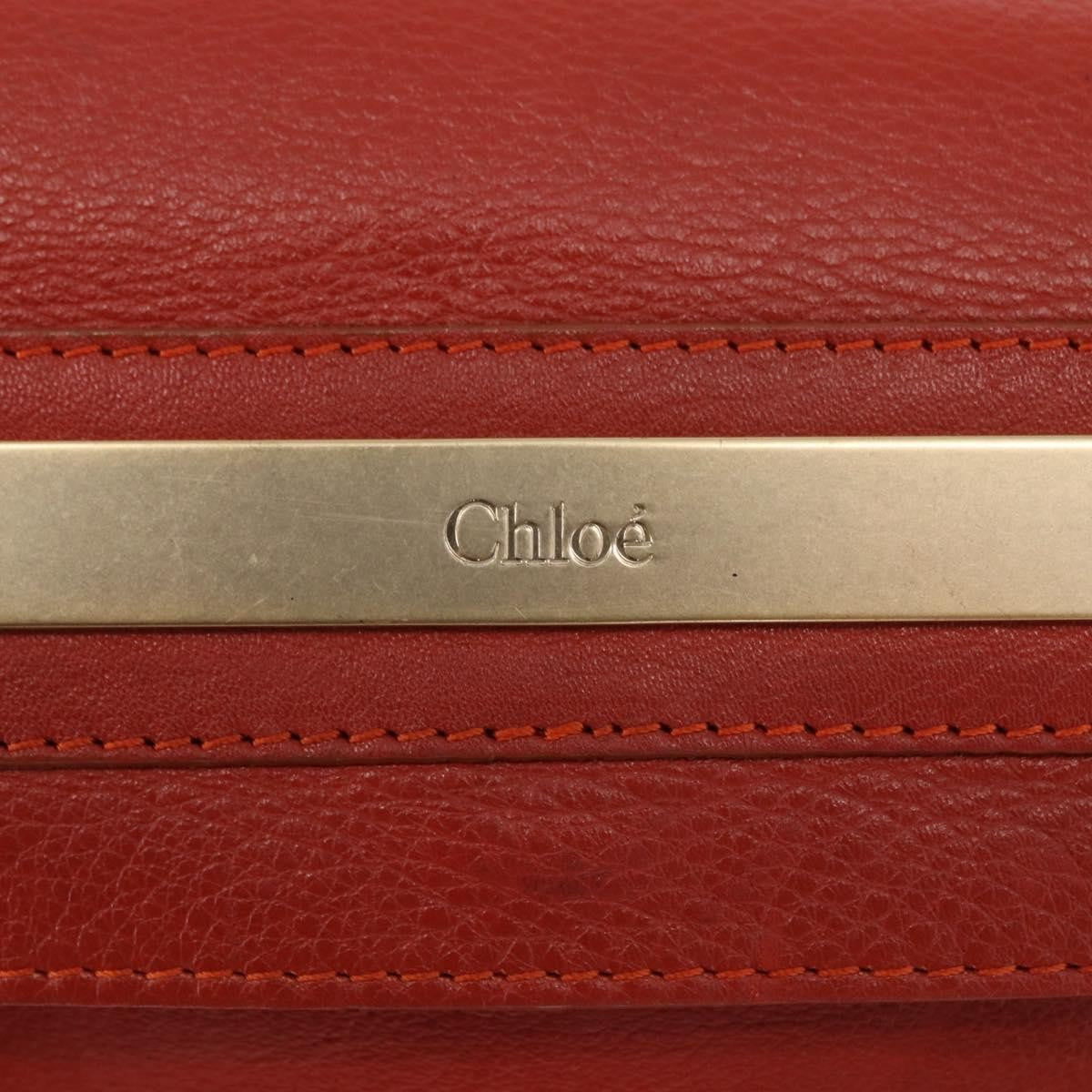 Chloe Vintage Handbag Leather Red Leather Handbag (Pre-Owned)