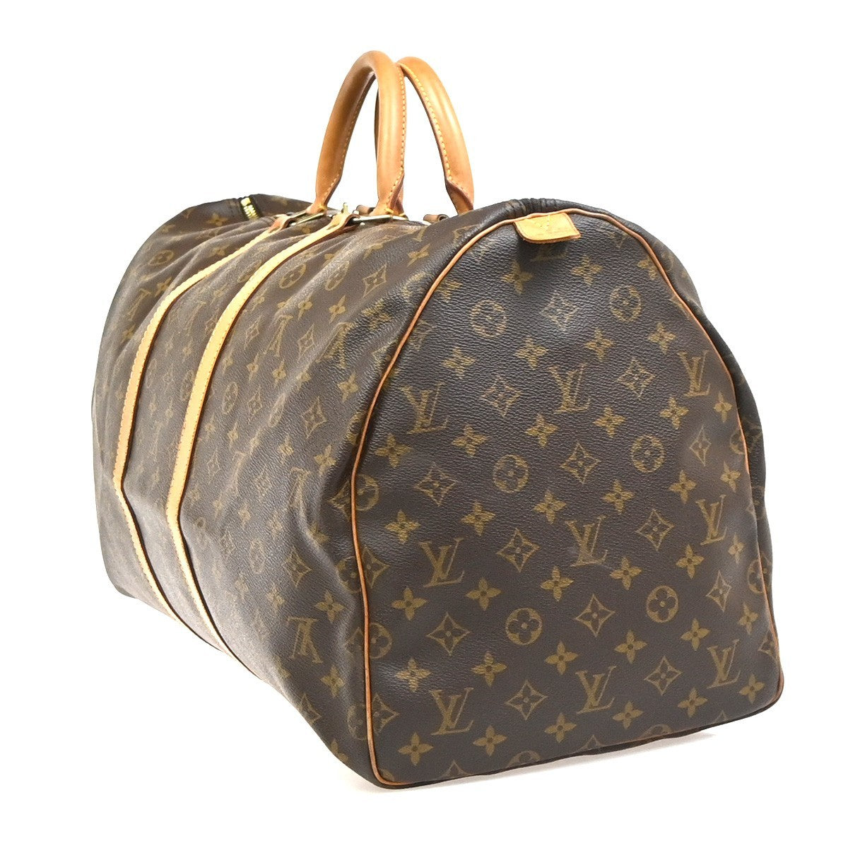 Louis Vuitton Keepall Bag Monogram Canvas Brown Canvas Travel Bag Bag (Pre-Owned)