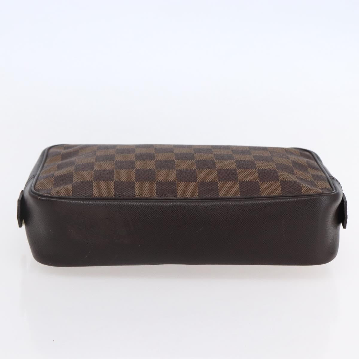 Louis Vuitton Trousse Toilette Damier Canvas Brown Canvas Clutche & Pouche Bag (Pre-Owned)