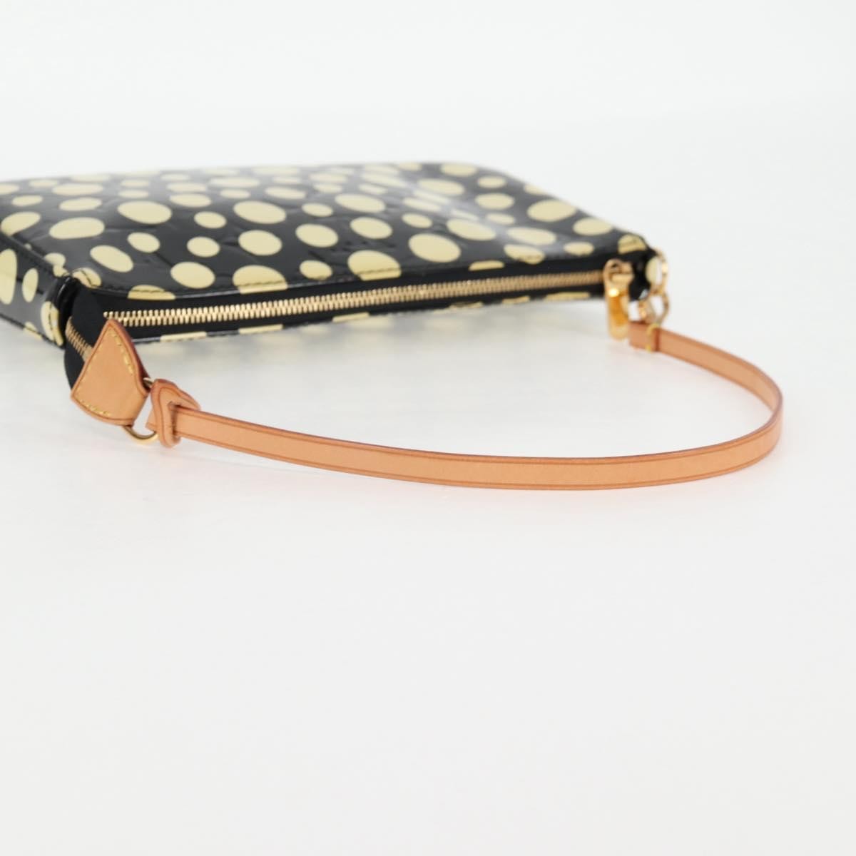 Louis Vuitton Pochette Accessoires Nm Kusama Infinity Dots Monogram Vernis Black Patent_Leather Clutche & Pouche Bag (Pre-Owned)