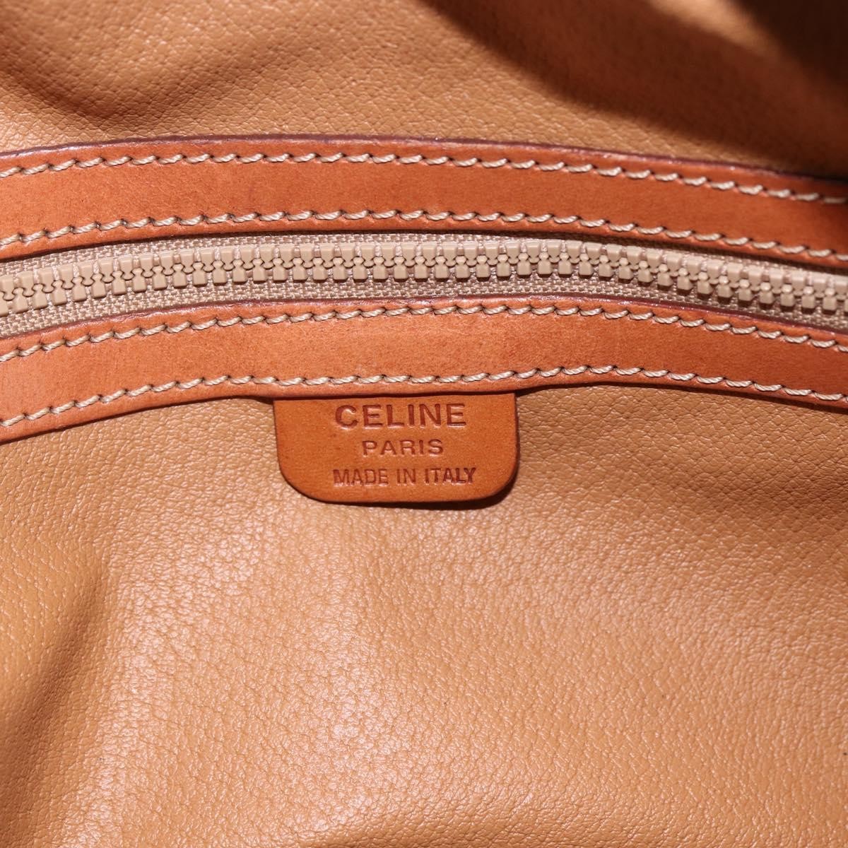 Celine Vintage Macadam Handbag Canvas And Leather Brown Canvas Handbag (Pre-Owned)