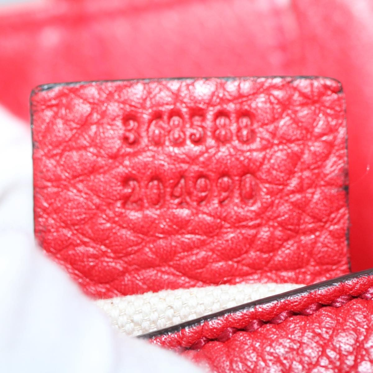 Gucci Soho Drawstring Backpack Leather Red Leather Backpack Bag (Pre-Owned)