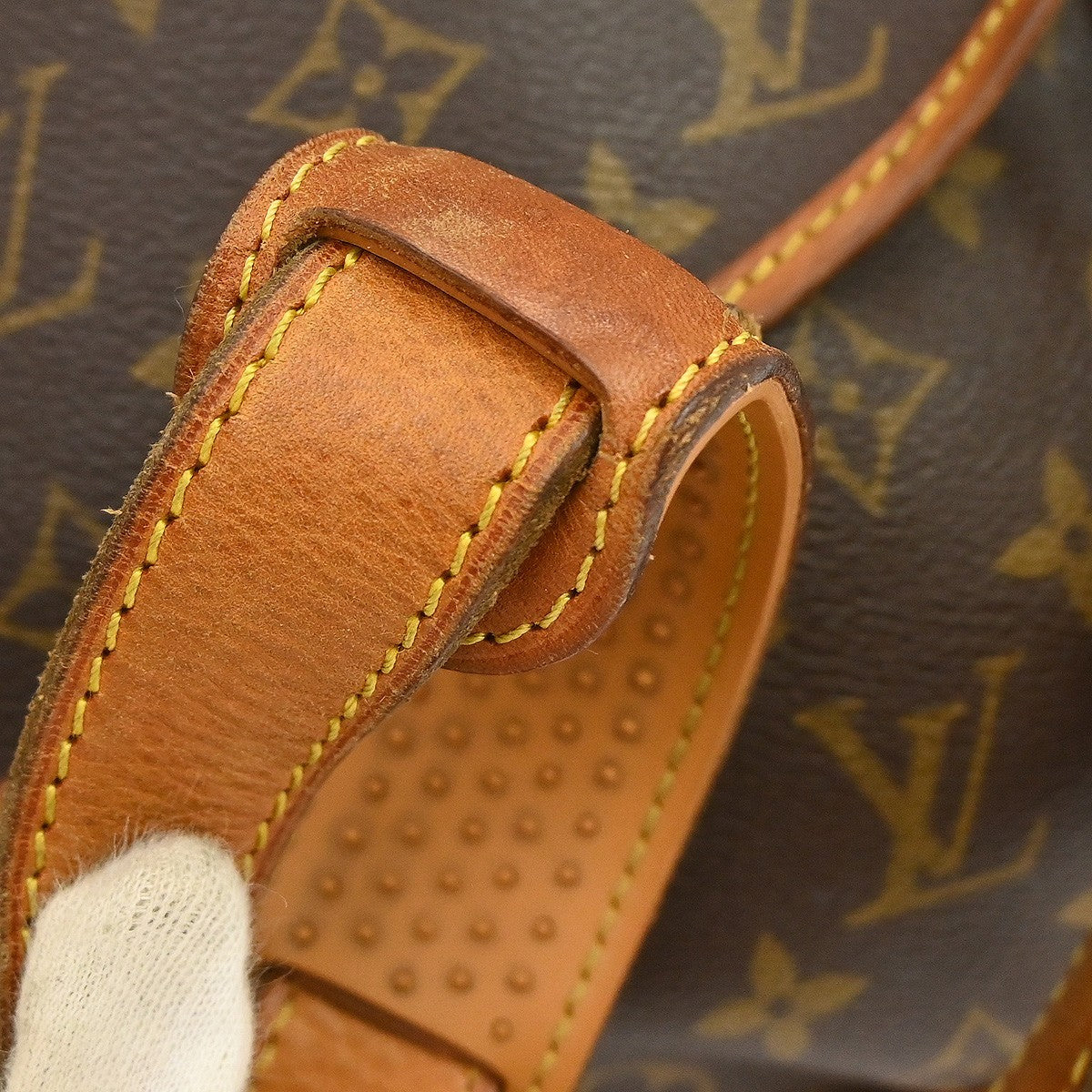 Louis Vuitton Saumur Handbag Monogram Canvas Brown Canvas Shoulder Bag Bag (Pre-Owned)