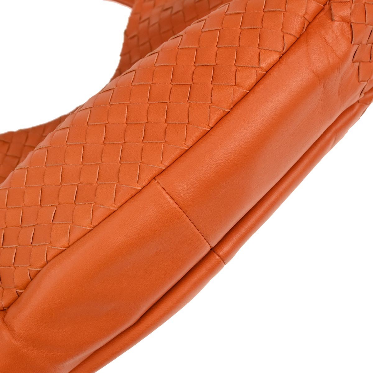 Bottega Veneta Campana Hobo Intrecciato Nappa Orange Leather Tote Bag Bag (Pre-Owned)