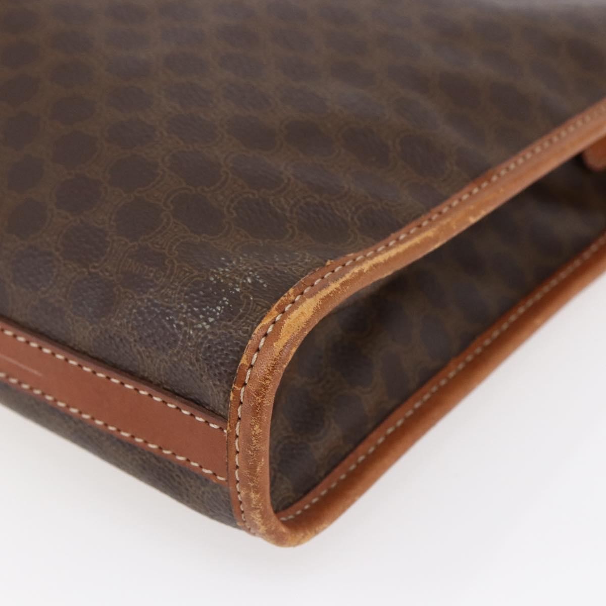 Celine Macadam Pochette Canvas Brown Canvas Clutche & Pouche Bag (Pre-Owned)