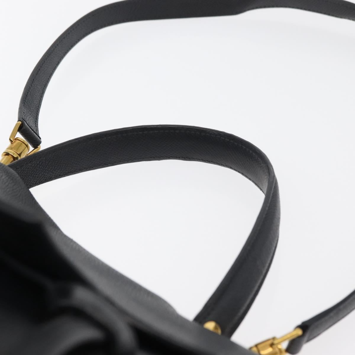 Celine Belt Bag Textured Leather Black Leather Handbag (Pre-Owned)