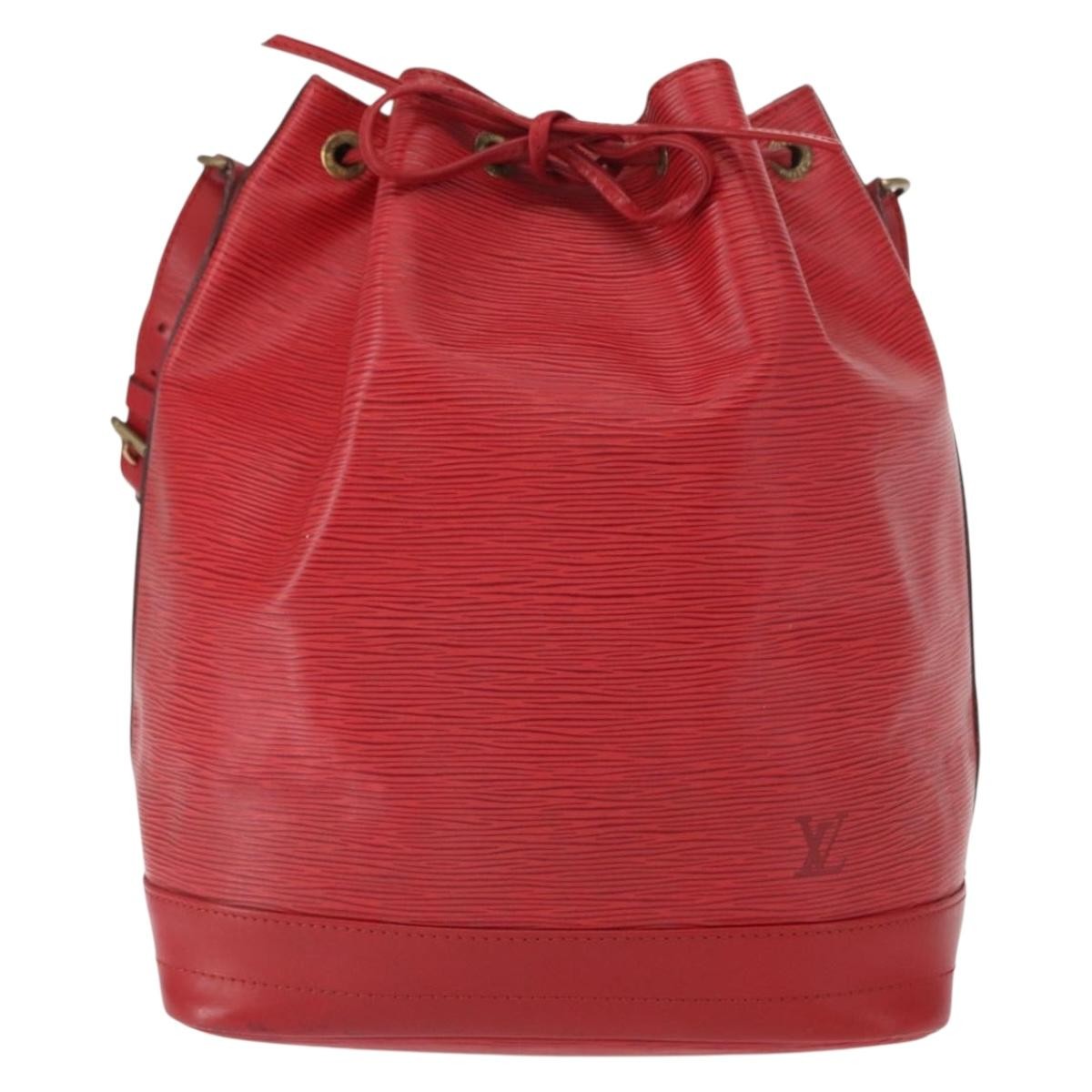 Louis Vuitton Noe Handbag Epi Leather Red Leather Shoulder Bag Bag (Pre-Owned)