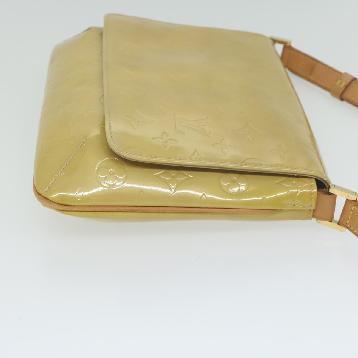 Louis Vuitton Thompson Street Handbag Monogram Vernis Beige Patent_Leather Shoulder Bag Bag (Pre-Owned)
