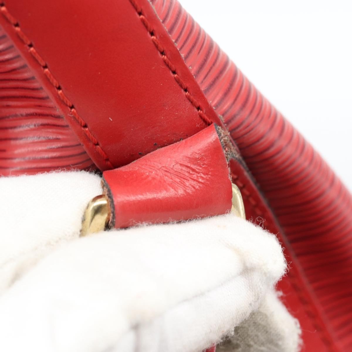 Louis Vuitton Petit Noe Nm Handbag Epi Leather Red Leather Shoulder Bag Bag (Pre-Owned)