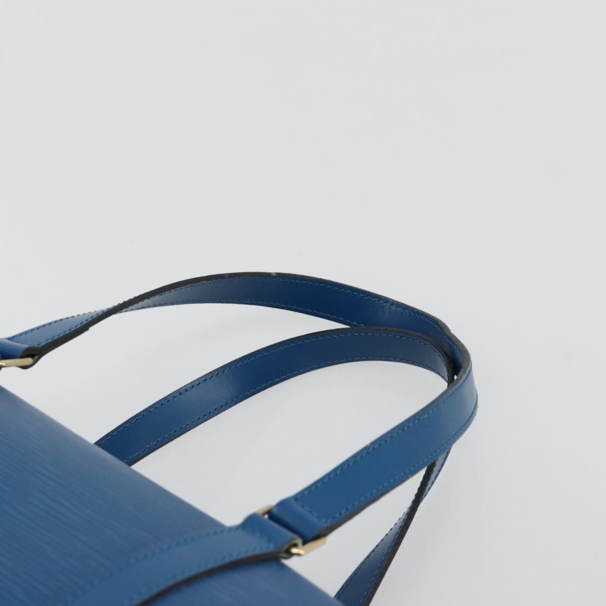 Louis Vuitton Soufflot Handbag Epi Leather Blue Leather Handbag (Pre-Owned)