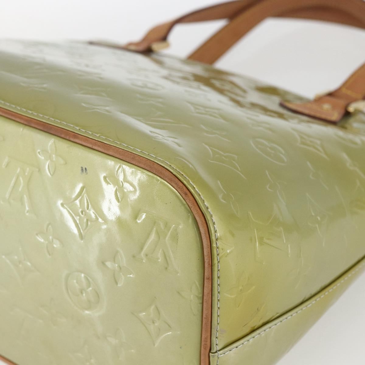 Louis Vuitton Houston Handbag Monogram Vernis Green Patent_Leather Tote Bag Bag (Pre-Owned)