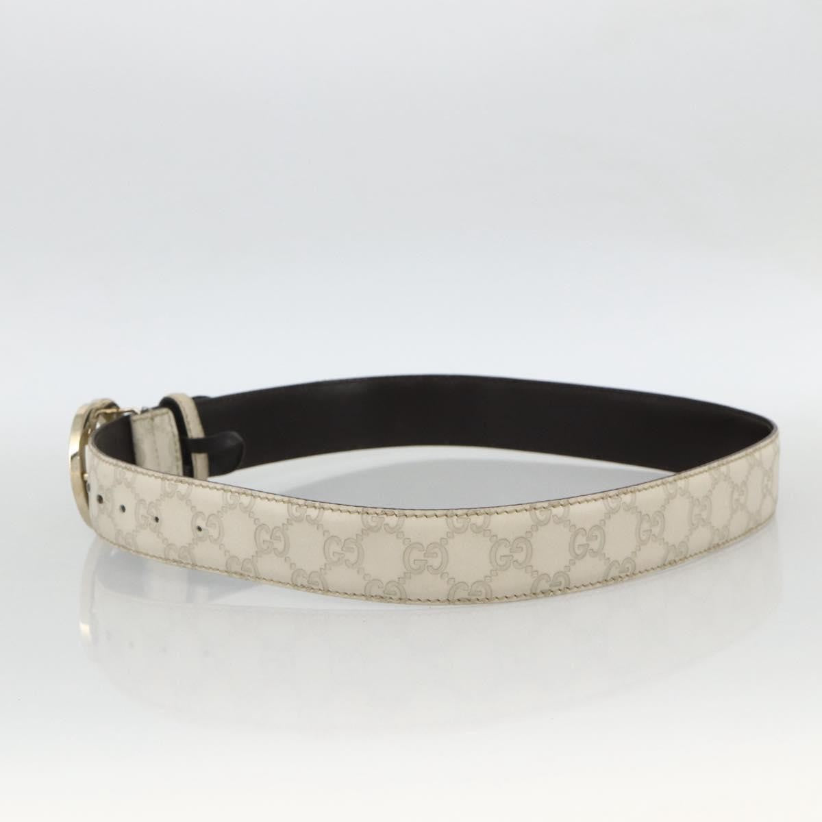 Gucci Vintage Interlocking G Reversible Belt Leather White Leather Belts Accessory (Pre-Owned)