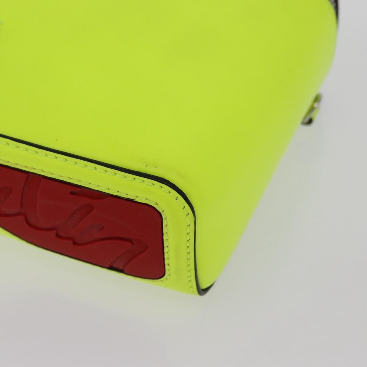 Christian Louboutin Kypipouch Crossbody Bag Leather Yellow Leather Handbag (Pre-Owned)