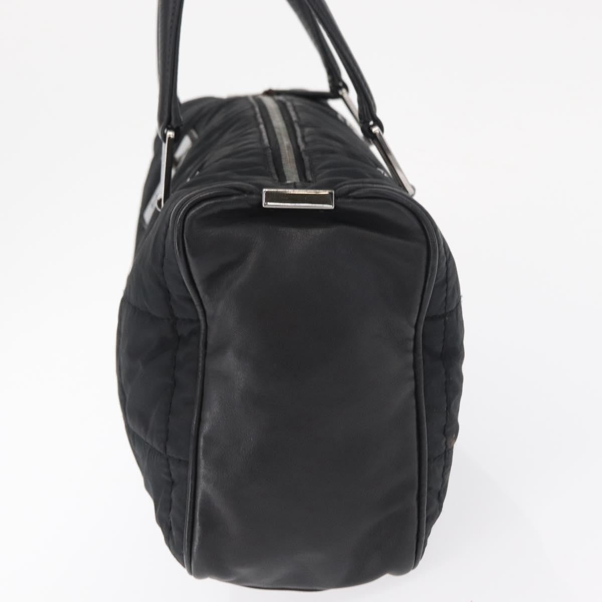 Chanel Square Stitch Boston Bag Quilted Nylon Black Nylon Travel Bag Bag (Pre-Owned)