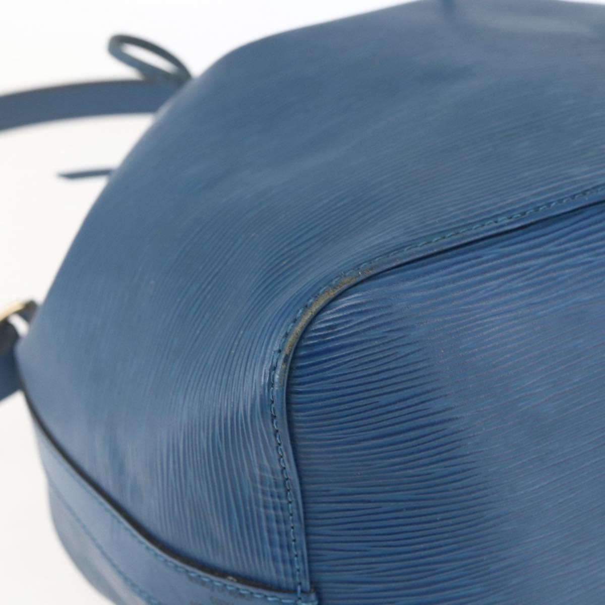 Louis Vuitton Petit Noe Handbag Epi Leather Blue Leather Shoulder Bag Bag (Pre-Owned)