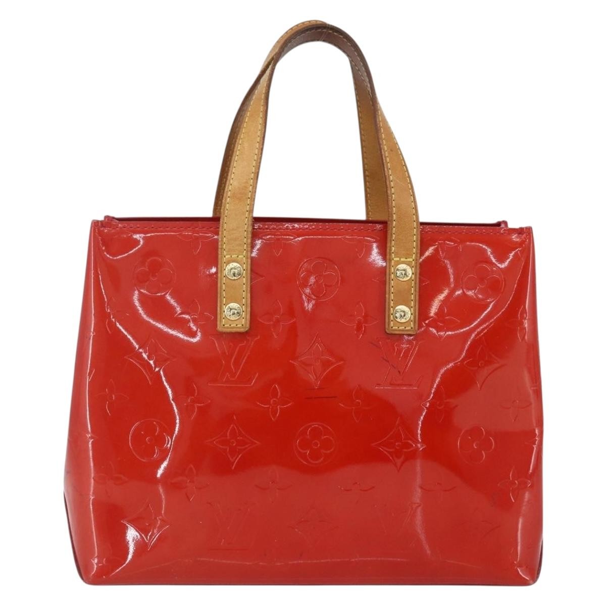 Louis Vuitton Reade Handbag Monogram Vernis Red Patent_Leather Handbag (Pre-Owned)