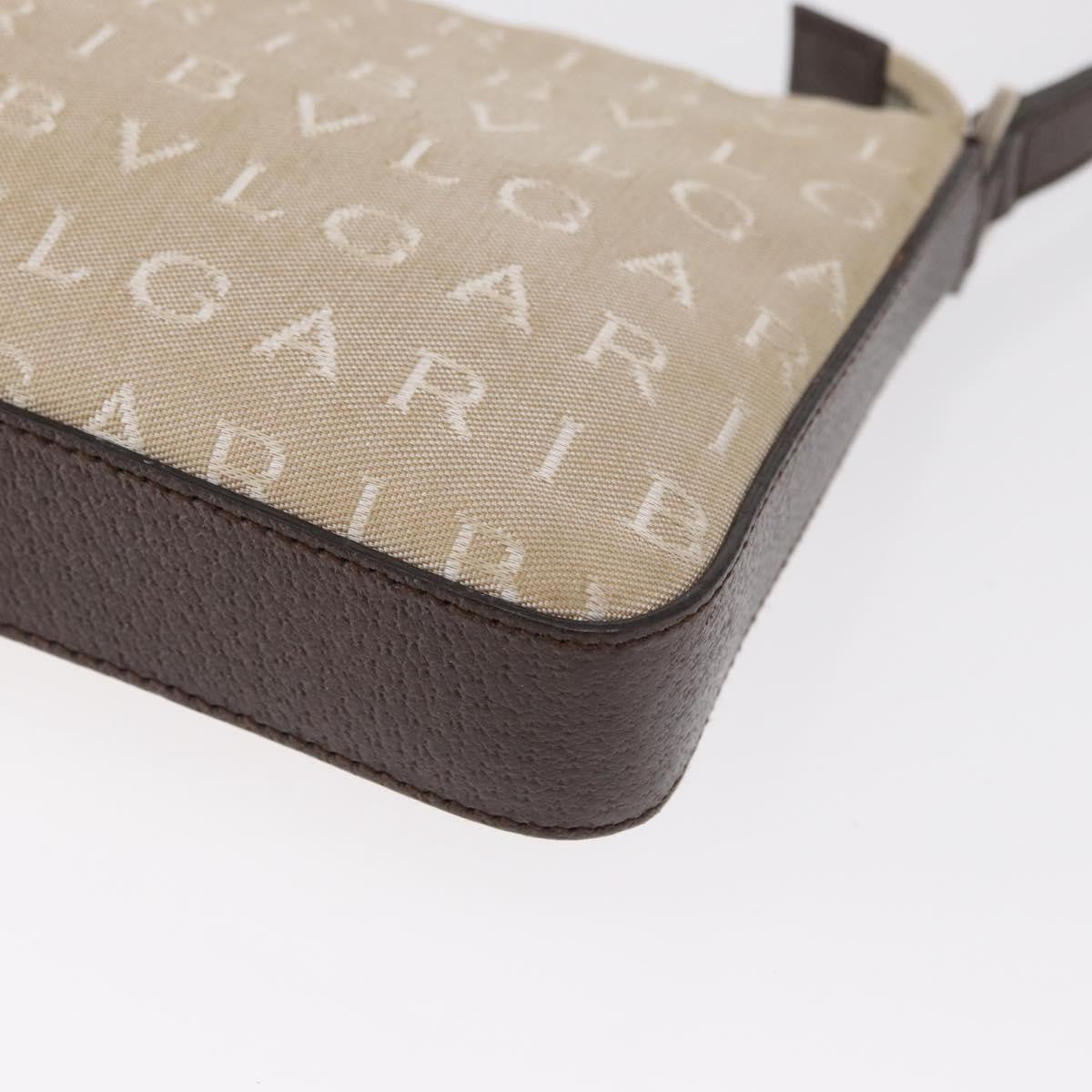Bvlgari Pouch Canvas Beige Canvas Clutche & Pouche Bag (Pre-Owned)