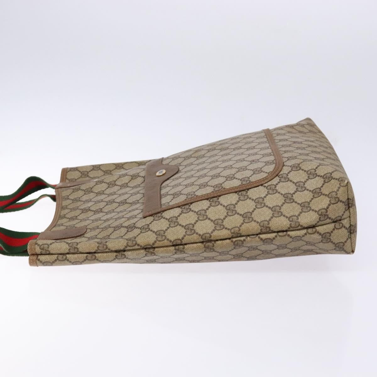Gucci Ophidia Front Pocket Shopper Tote Gg Coated Canvas Beige Canvas Tote Bag Bag (Pre-Owned)