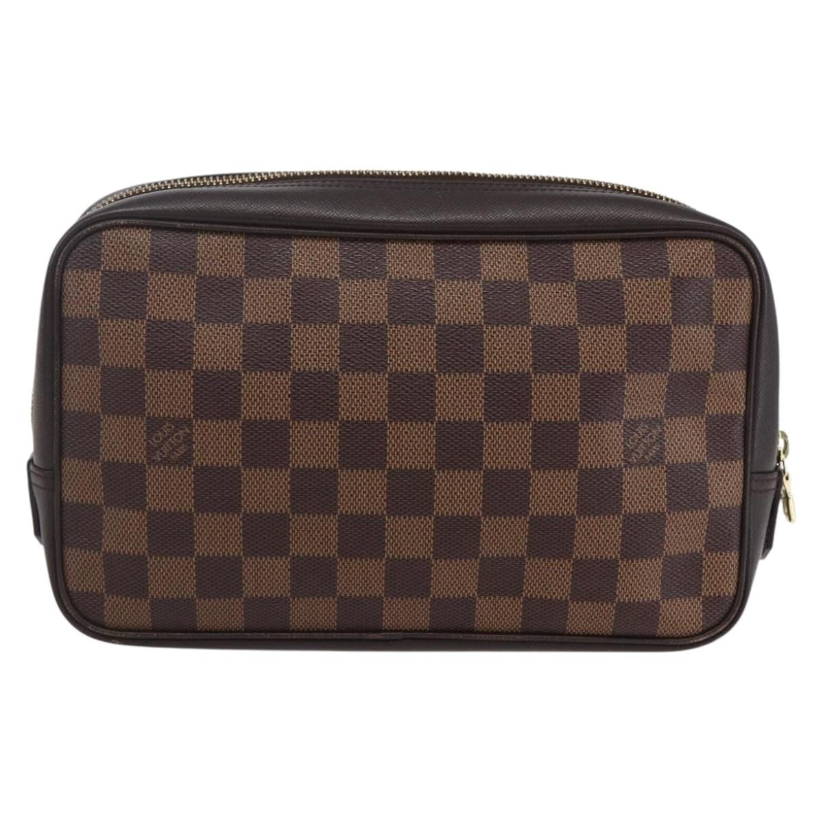 Louis Vuitton Trousse Toilette Damier Canvas Brown Canvas Clutche & Pouche Bag (Pre-Owned)