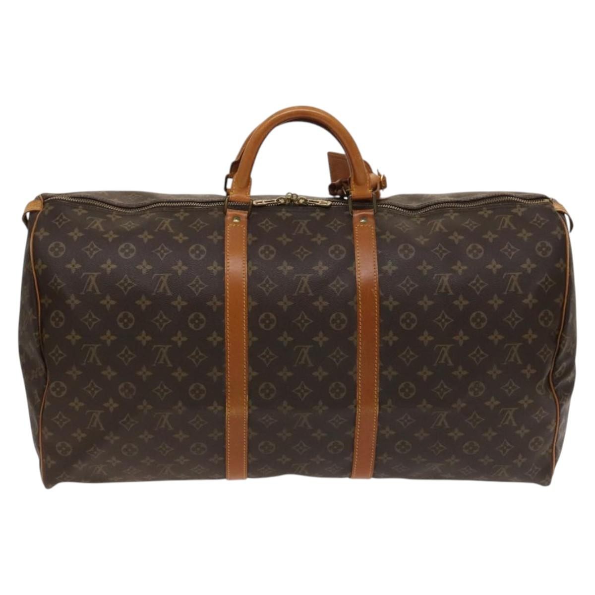 Louis Vuitton Keepall Bag Monogram Canvas Brown Canvas Travel Bag Bag (Pre-Owned)