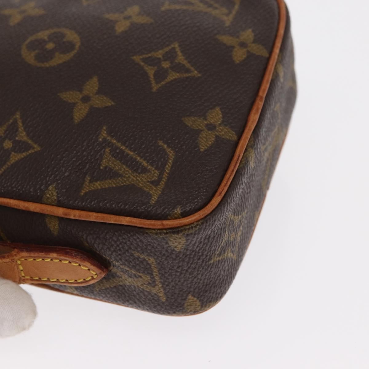 Louis Vuitton Danube Handbag Monogram Canvas Brown Canvas Shoulder Bag Bag (Pre-Owned)