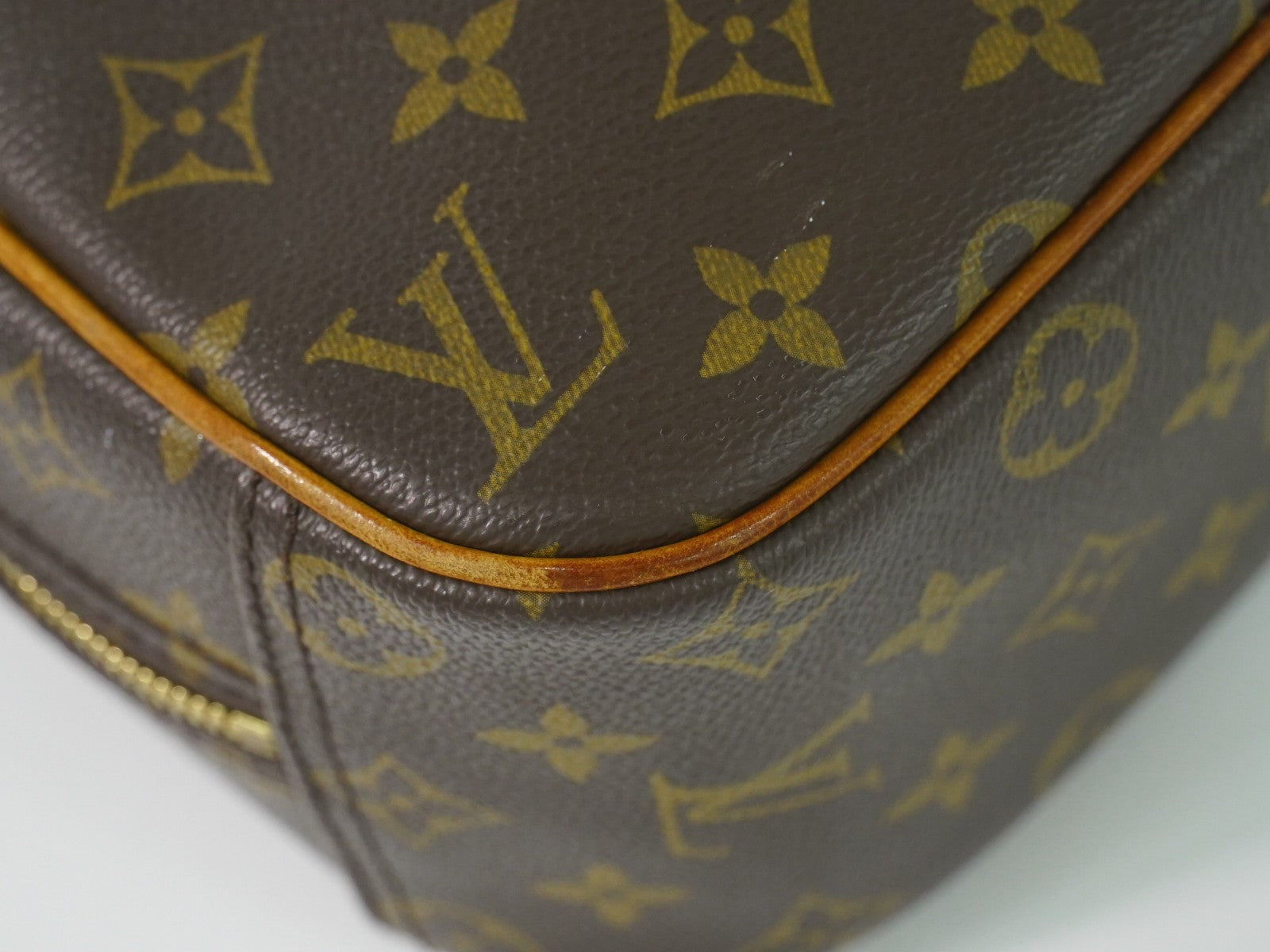 Louis Vuitton Trouville Handbag Monogram Canvas Brown Canvas Handbag (Pre-Owned)