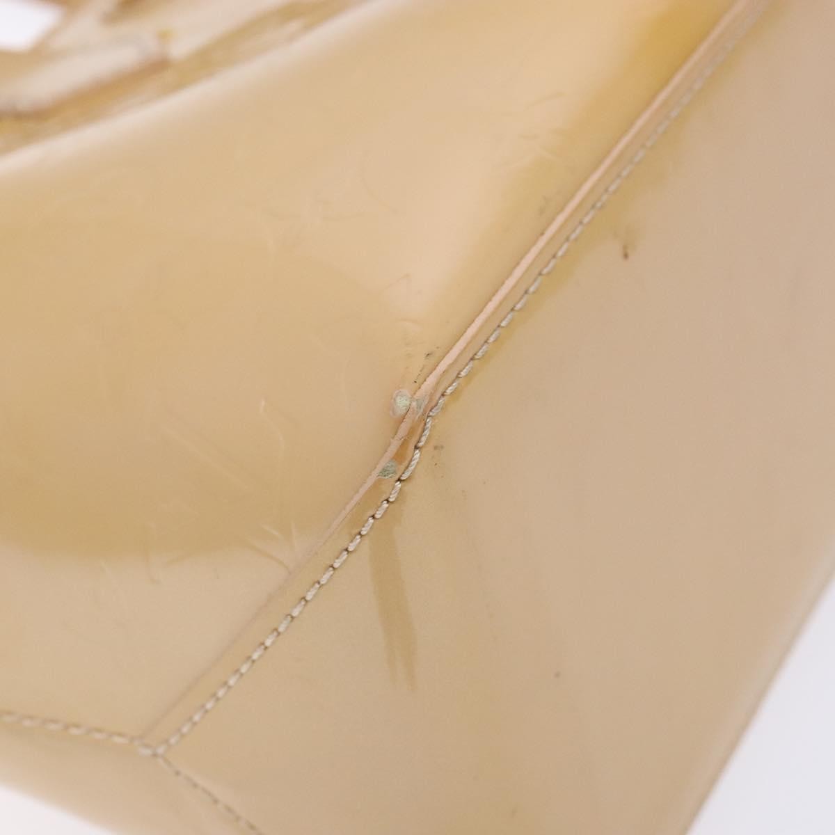 Louis Vuitton Wilshire Handbag Monogram Vernis Beige Patent_Leather Bag (Pre-Owned)