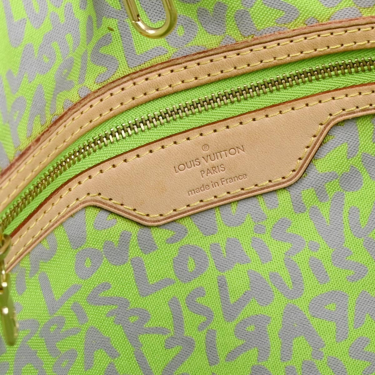 Louis Vuitton Neverfull Tote Limited Edition Monogram Graffiti Green Canvas Tote Bag Bag (Pre-Owned)
