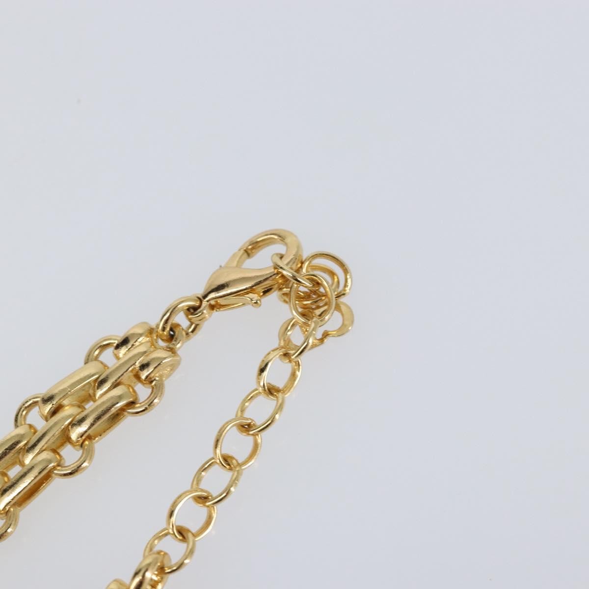 Christian Dior Vintage Cd Clasp Chain Necklace Metal Gold Metal Necklace Jewelry (Pre-Owned)