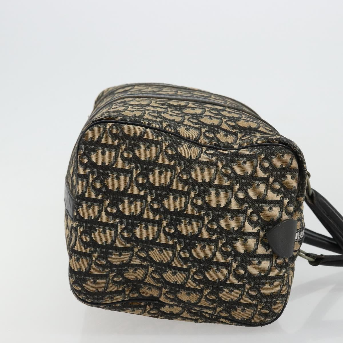 Christian Dior Vintage Trotter Handbag Canvas Navy Canvas Handbag (Pre-Owned)