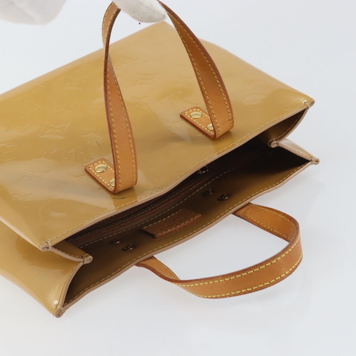 Louis Vuitton Reade Handbag Monogram Vernis Beige Patent_Leather Handbag (Pre-Owned)